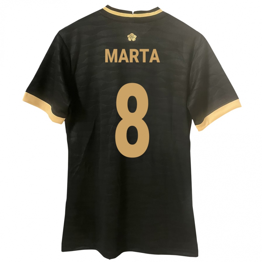 Kids Football Panama Aldair Marta #8 Black Away Jersey 24-26 T-Shirt Za