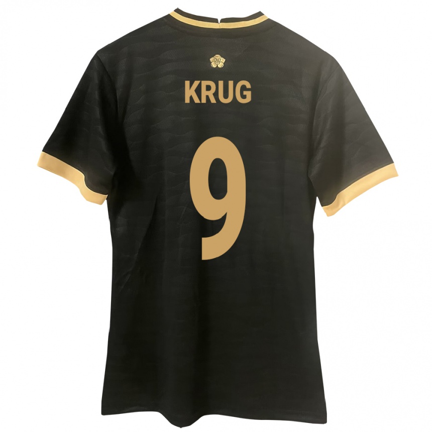 Kids Football Panama Frederick Krug #9 Black Away Jersey 24-26 T-Shirt Za