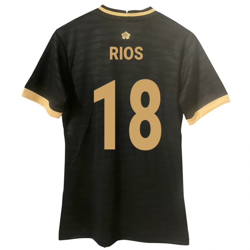 Kids Football Panama Héctor Ríos #18 Black Away Jersey 24-26 T-Shirt Za