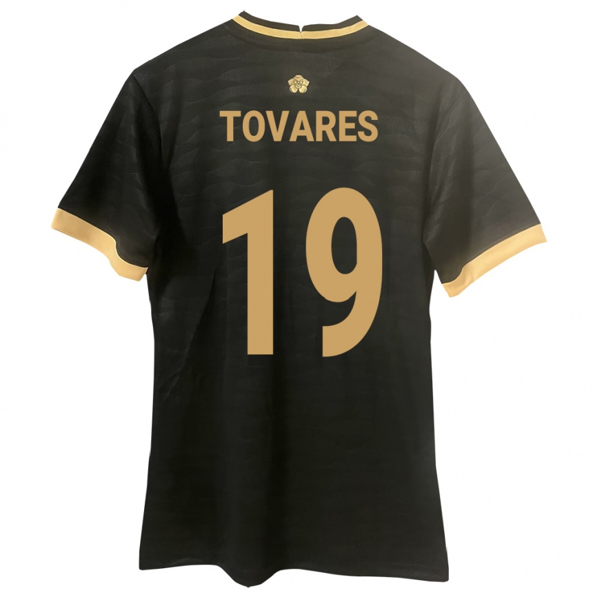 Kids Football Panama Kahir Tovares #19 Black Away Jersey 24-26 T-Shirt Za