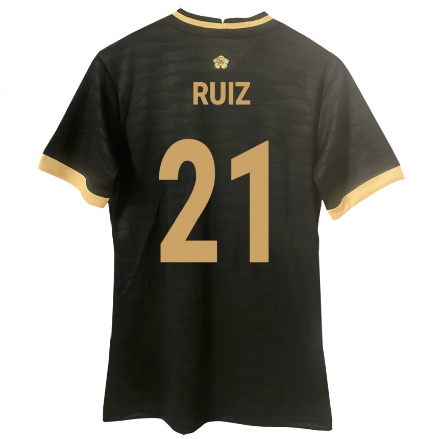 Kids Football Panama Alberto Ruiz #21 Black Away Jersey 24-26 T-Shirt Za