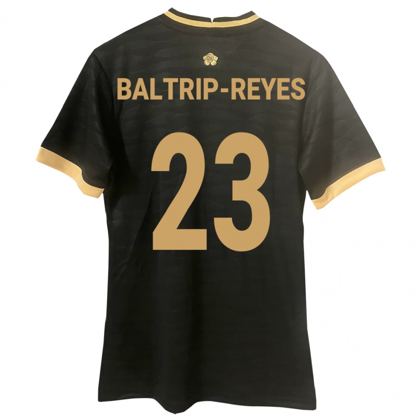 Kids Football Panama Carina Baltrip-Reyes #23 Black Away Jersey 24-26 T-Shirt Za