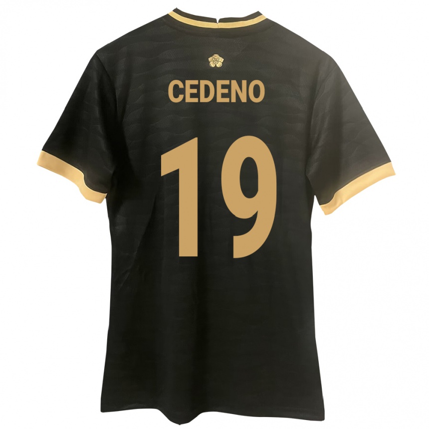 Kids Football Panama Lineth Cedeño #19 Black Away Jersey 24-26 T-Shirt Za