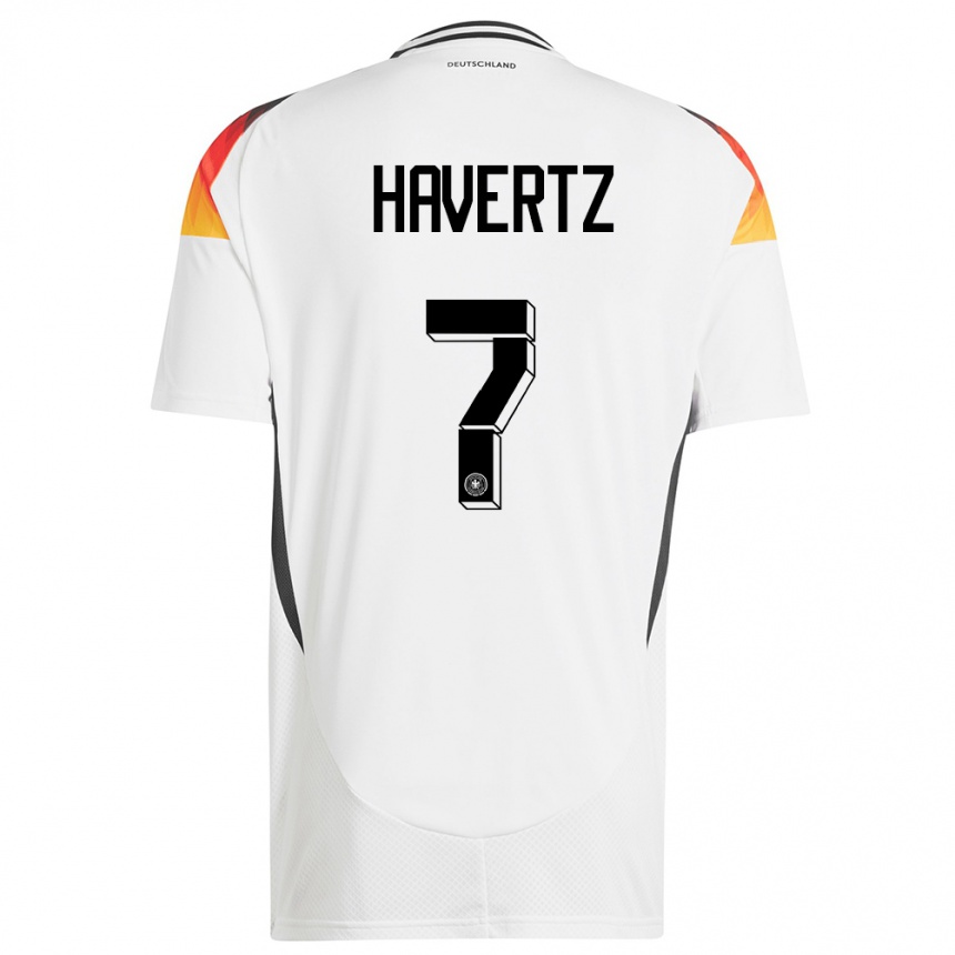 Men Football Germany Kai Havertz #7 White Home Jersey 24-26 T-Shirt Za