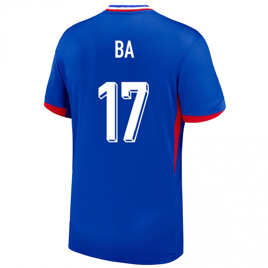 Men Football France Abdoullah Ba #17 Blue Home Jersey 24-26 T-Shirt Za