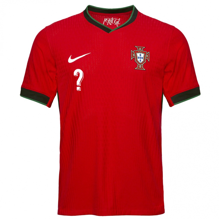 Men Football Portugal Your Name #0 Red Home Jersey 24-26 T-Shirt Za