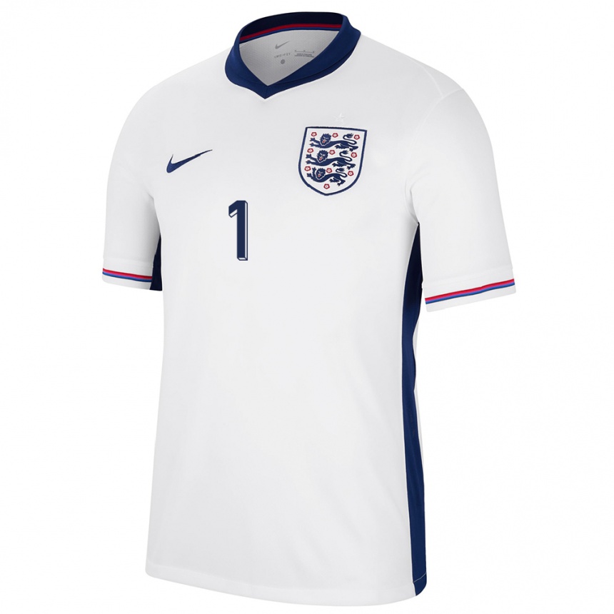 Men Football England Mary Earps #1 White Home Jersey 24-26 T-Shirt Za