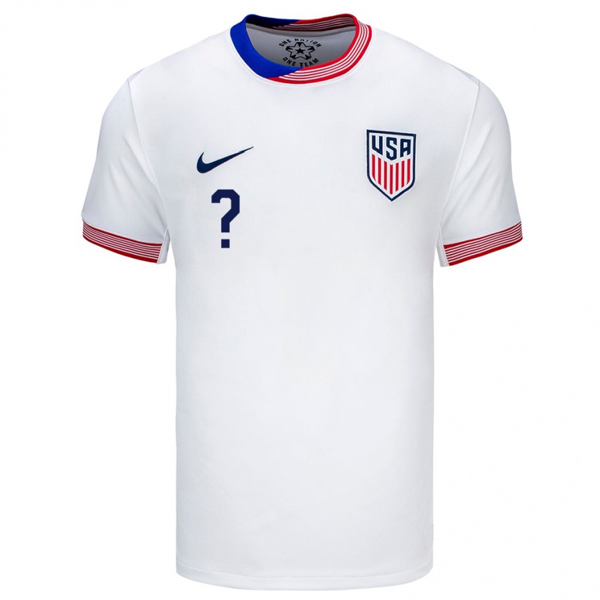 Men Football United States Your Name #0 White Home Jersey 24-26 T-Shirt Za