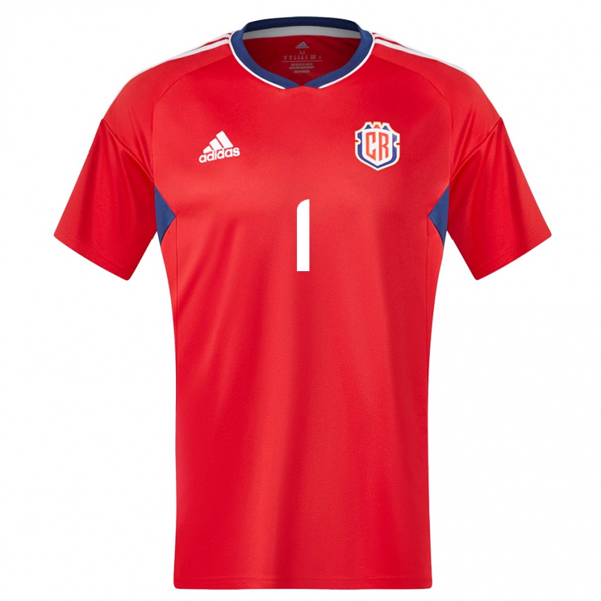 Men Football Costa Rica Noelia Bermudez #1 Red Home Jersey 24-26 T-Shirt Za