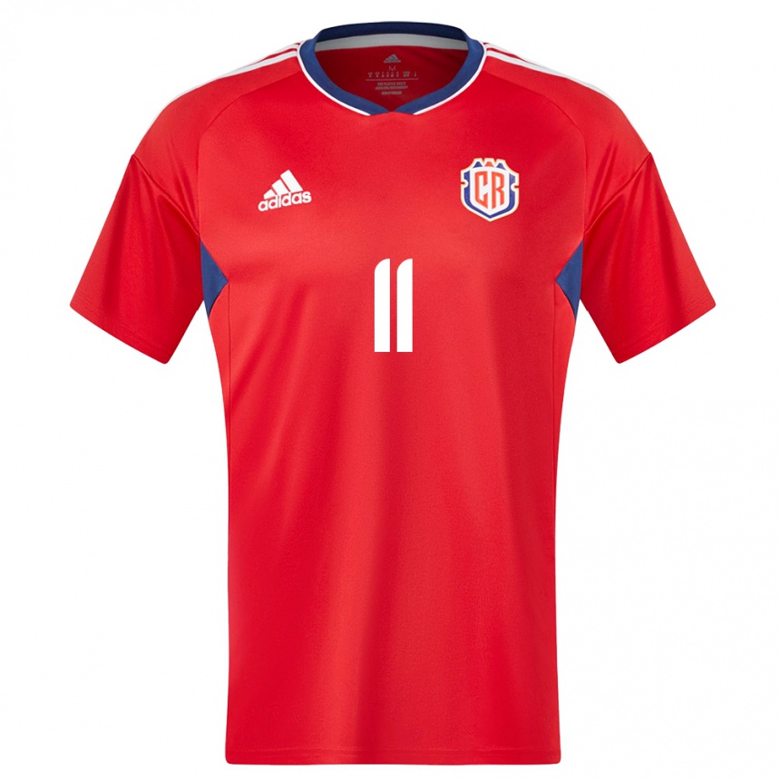 Men Football Costa Rica Raquel Rodriguez #11 Red Home Jersey 24-26 T-Shirt Za