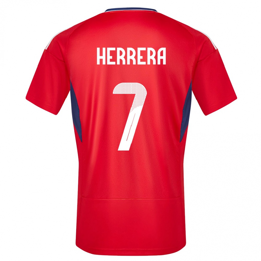 Men Football Costa Rica Melissa Herrera #7 Red Home Jersey 24-26 T-Shirt Za