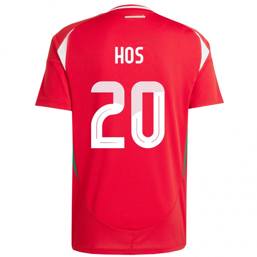 Men Football Hungary Zsombor Hős #20 Red Home Jersey 24-26 T-Shirt Za