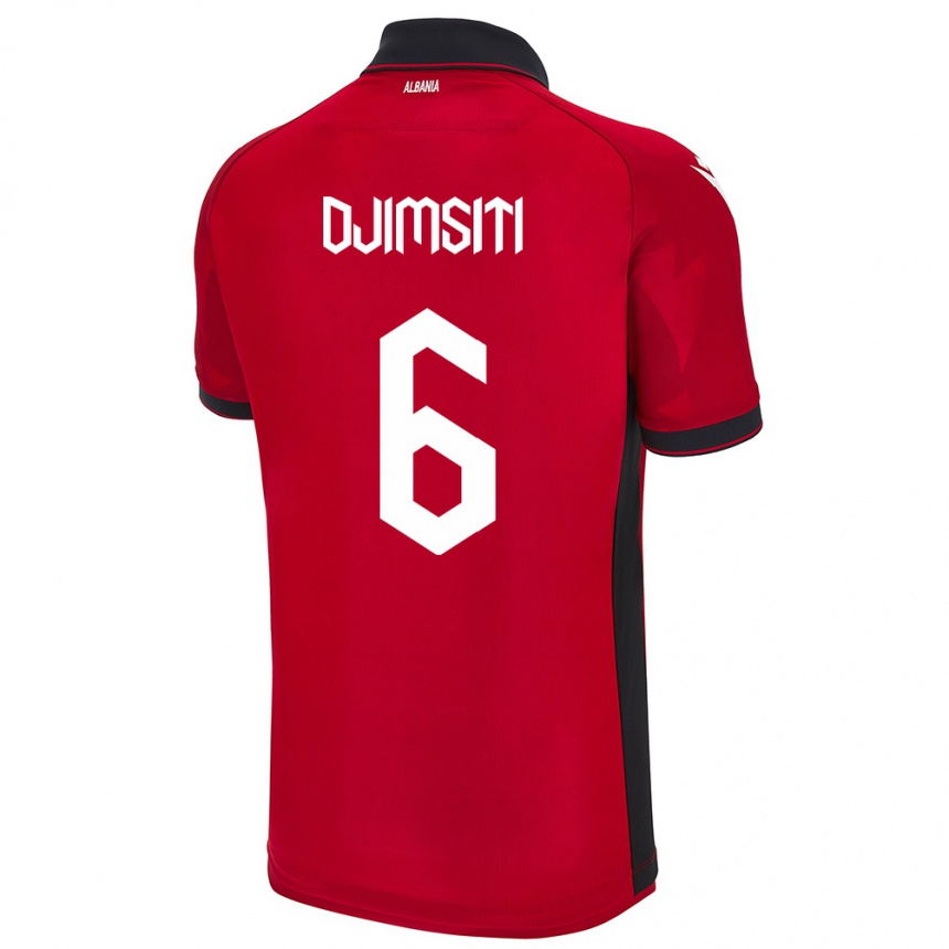 Men Football Albania Berat Djimsiti #6 Red Home Jersey 24-26 T-Shirt Za