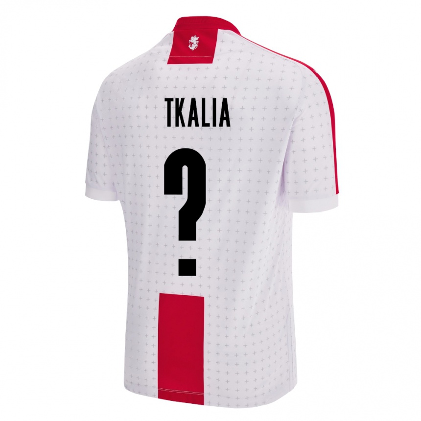 Men Football Georgia Nikoloz Tkalia #0 White Home Jersey 24-26 T-Shirt Za