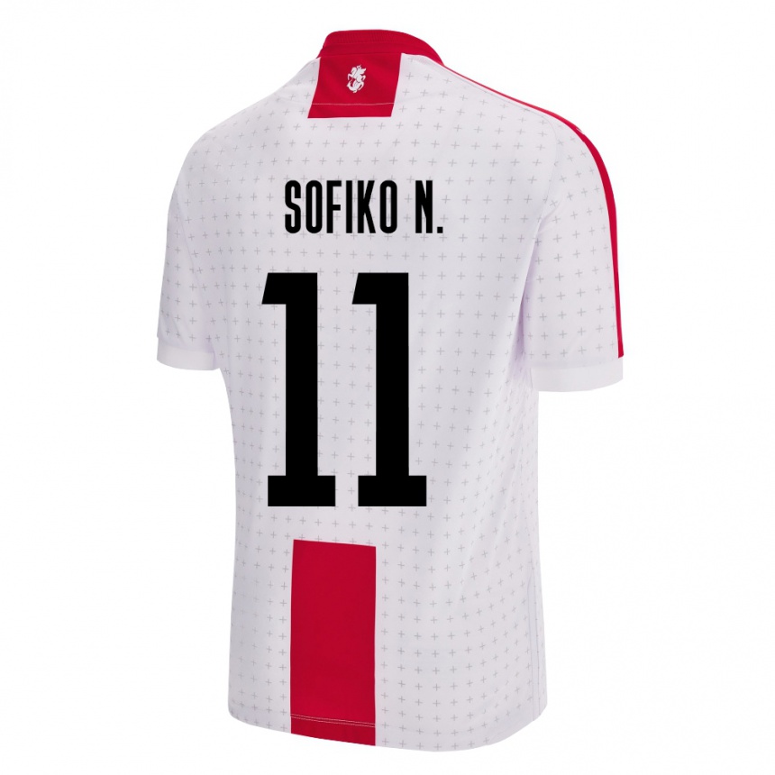 Men Football Georgia Sofiko Narsia #11 White Home Jersey 24-26 T-Shirt Za