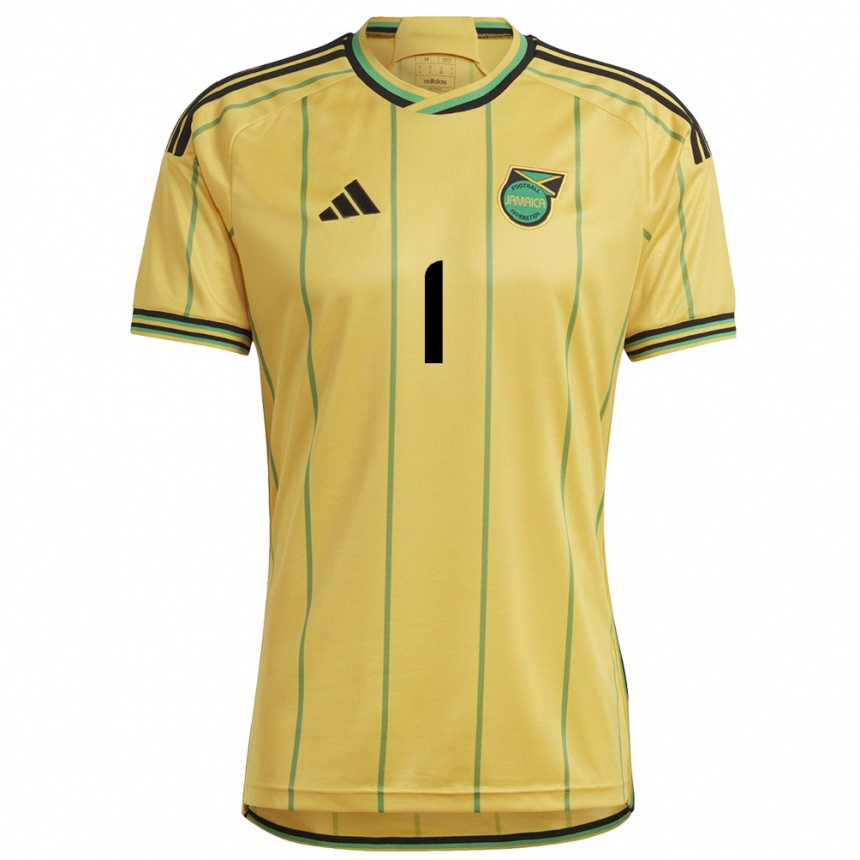 Men Football Jamaica Sydney Schneider #1 Yellow Home Jersey 24-26 T-Shirt Za