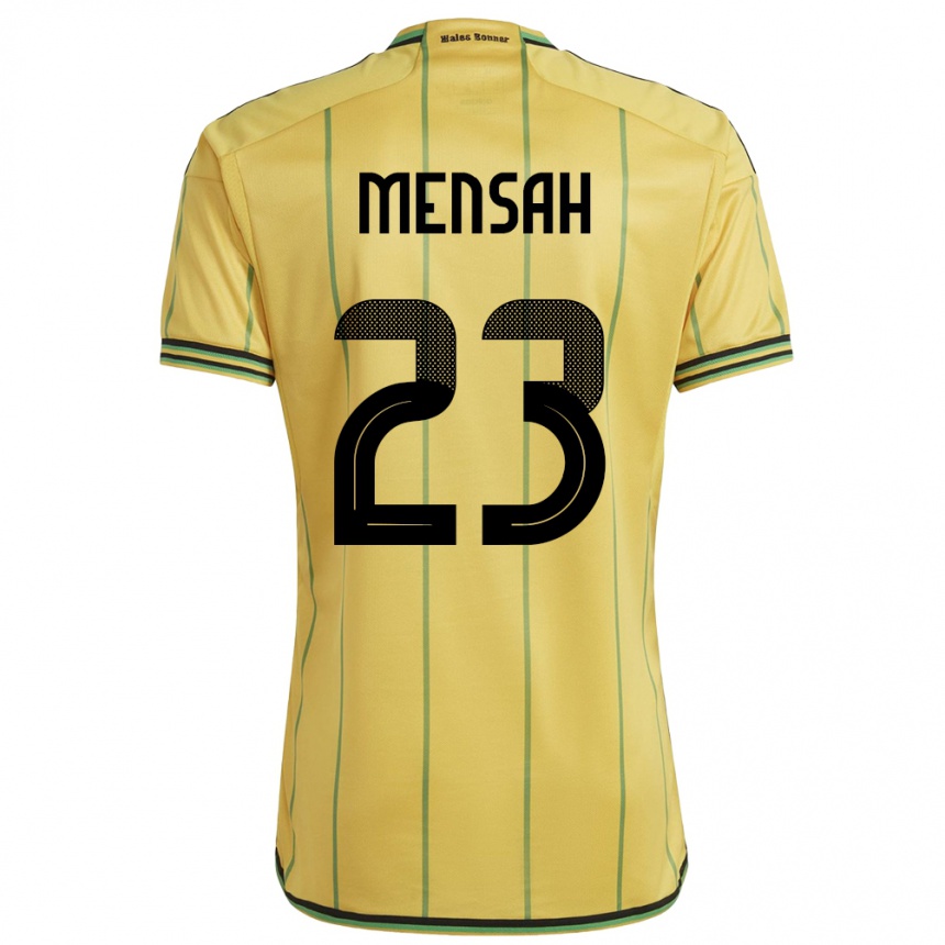 Men Football Jamaica Serena Mensah #23 Yellow Home Jersey 24-26 T-Shirt Za