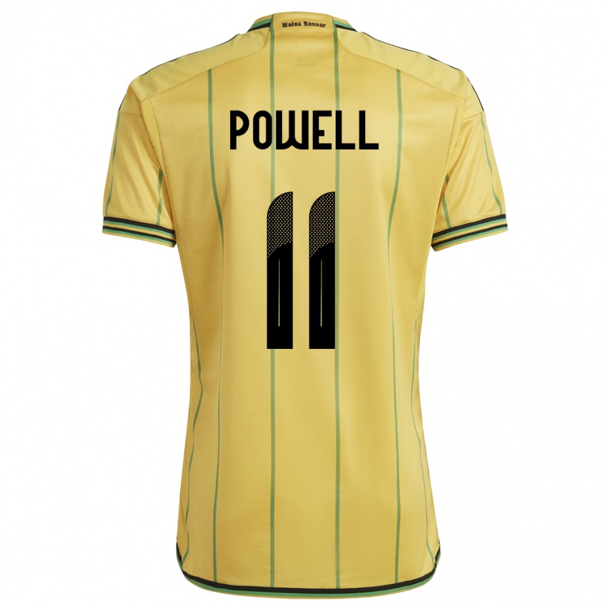 Men Football Jamaica Destiny Powell #11 Yellow Home Jersey 24-26 T-Shirt Za