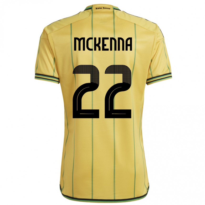 Men Football Jamaica Kayla Mckenna #22 Yellow Home Jersey 24-26 T-Shirt Za