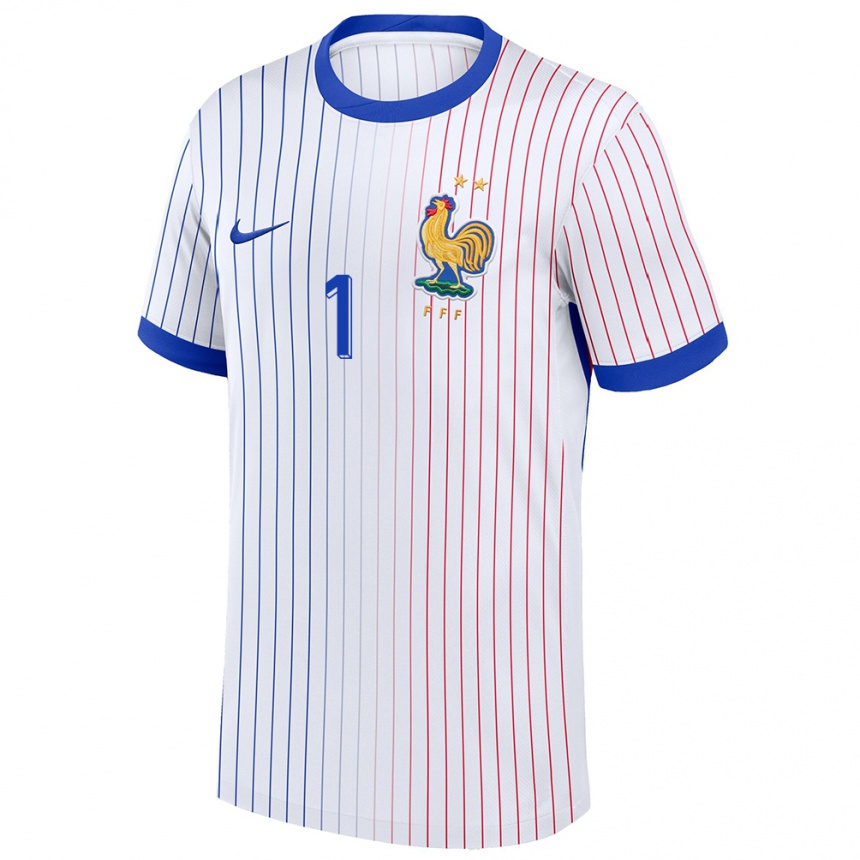 Men Football France Thimothee Lo Tutala #1 White Away Jersey 24-26 T-Shirt Za