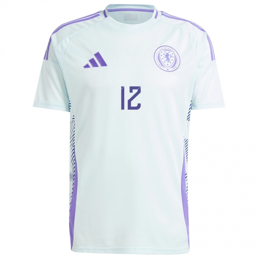 Men Football Scotland Jenna Fife #12 Light Mint Blue Away Jersey 24-26 T-Shirt Za