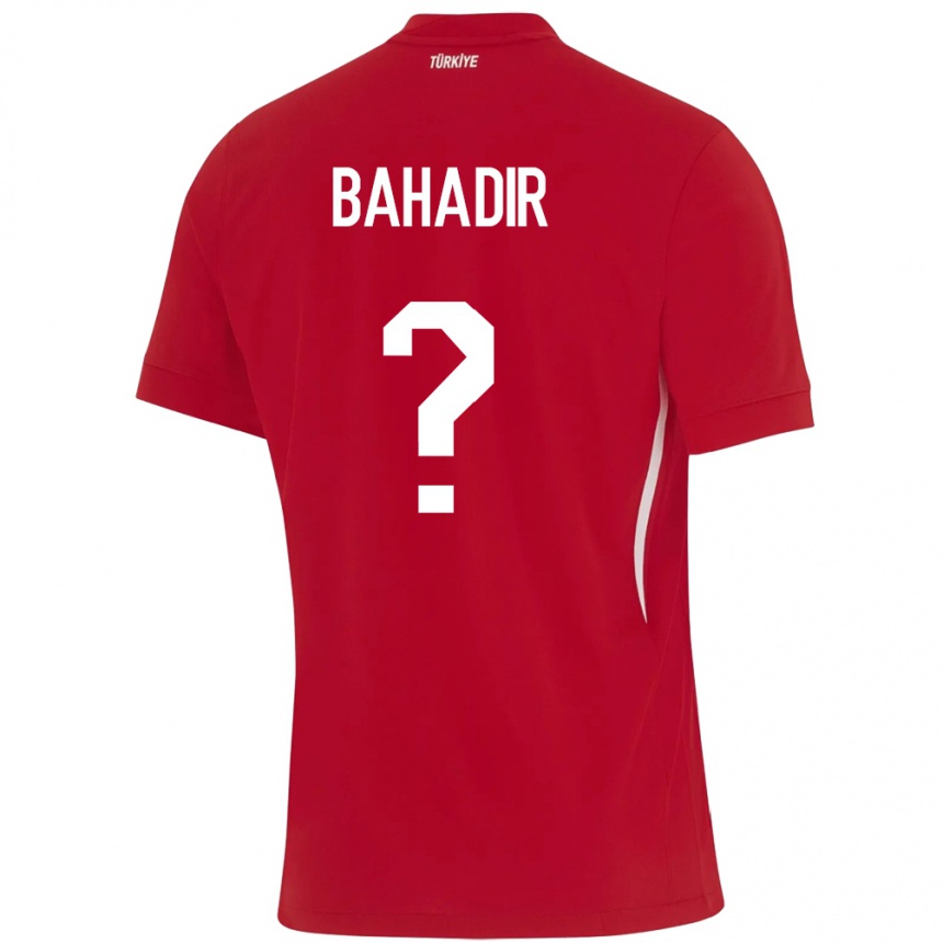 Men Football Turkey Arda Bahadir #0 Red Away Jersey 24-26 T-Shirt Za