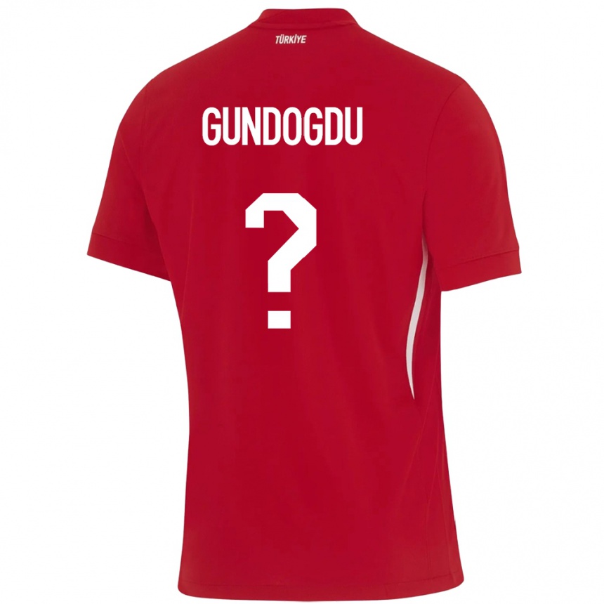 Men Football Turkey Kevser Gündoğdu #0 Red Away Jersey 24-26 T-Shirt Za