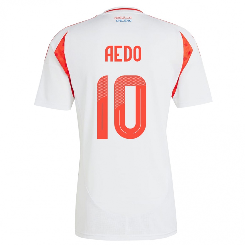 Men Football Chile Yanara Aedo #10 White Away Jersey 24-26 T-Shirt Za