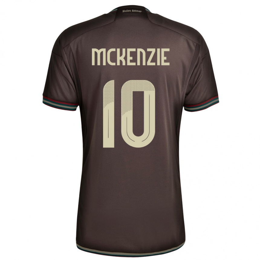 Men Football Jamaica Denzel Mckenzie #10 Night Brown Away Jersey 24-26 T-Shirt Za