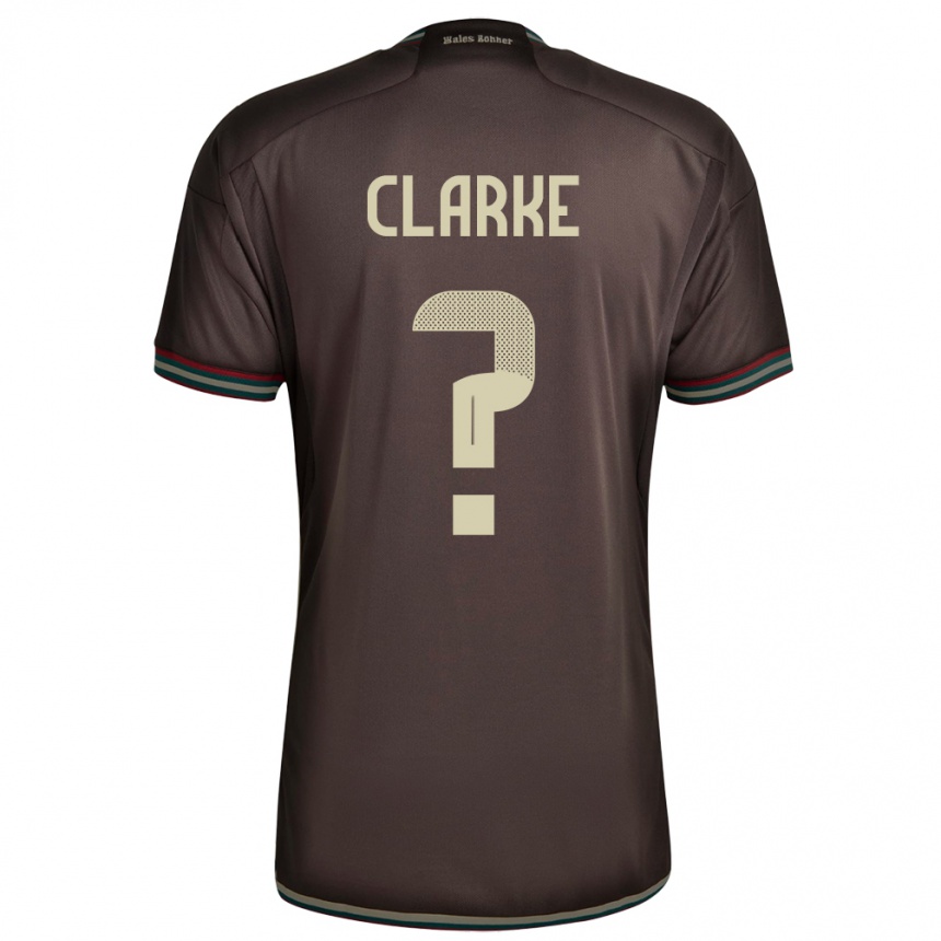 Men Football Jamaica Sydoney Clarke #0 Night Brown Away Jersey 24-26 T-Shirt Za