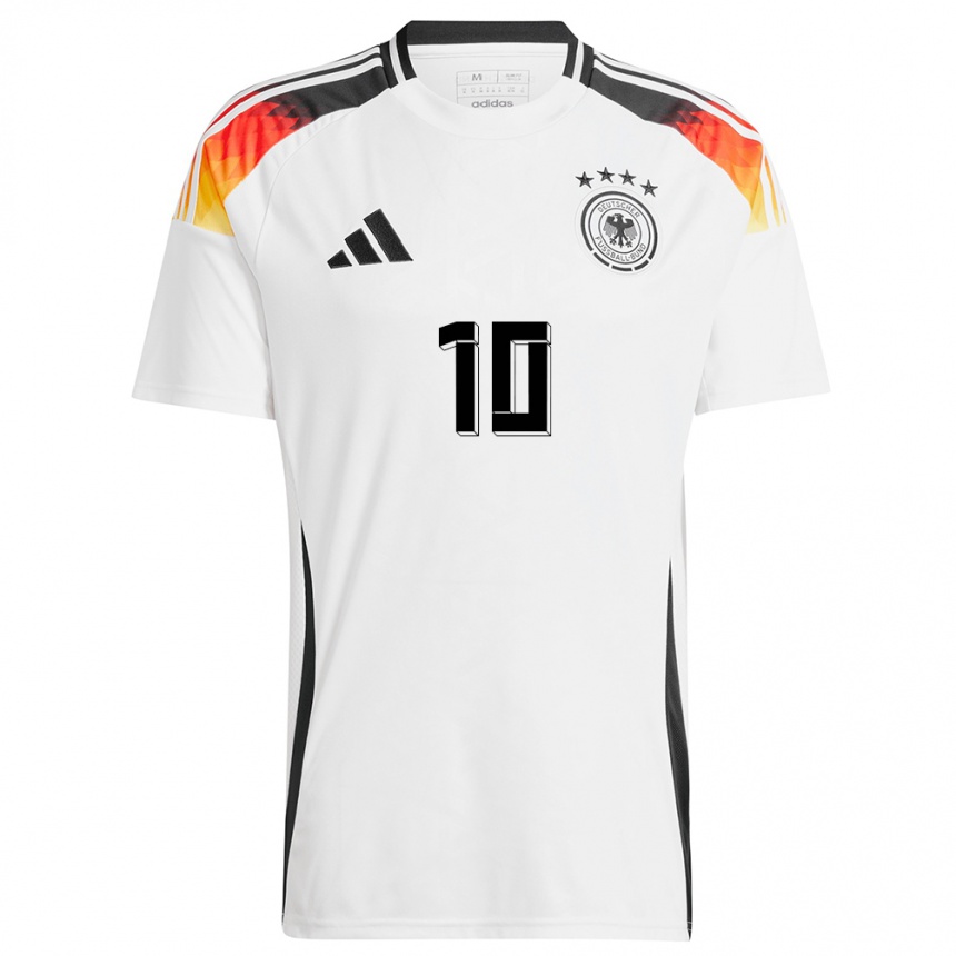 Women Football Germany Serge Gnabry #10 White Home Jersey 24-26 T-Shirt Za