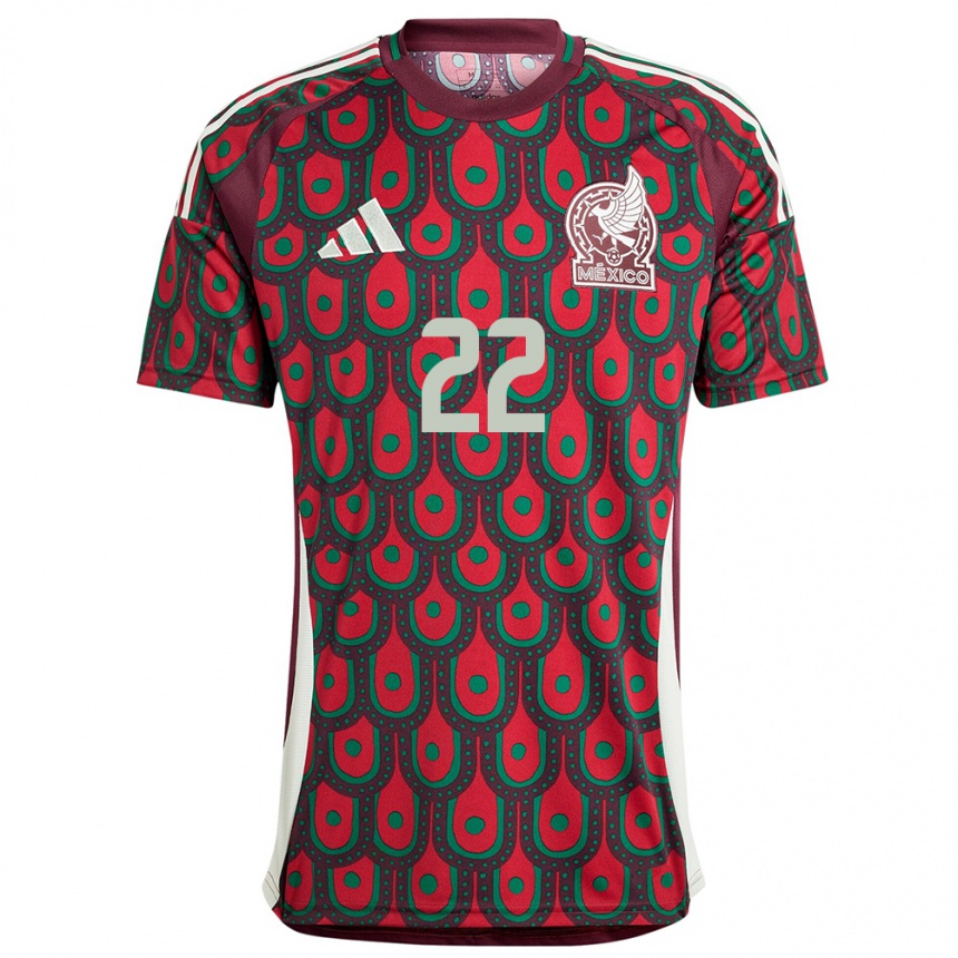 Women Football Mexico Hirving Lozano #22 Maroon Home Jersey 24-26 T-Shirt Za