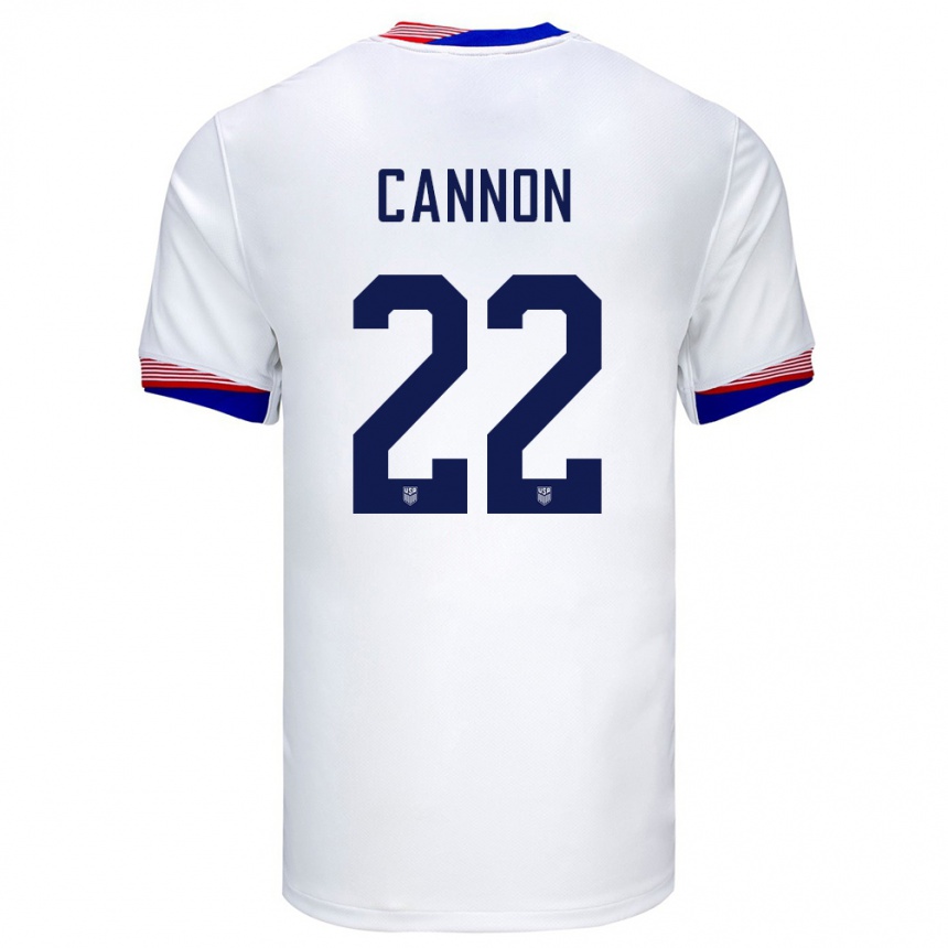 Women Football United States Reggie Cannon #22 White Home Jersey 24-26 T-Shirt Za