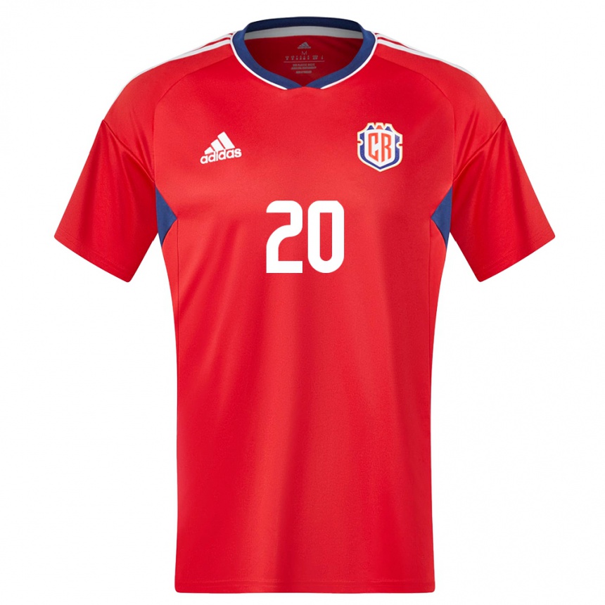 Women Football Costa Rica Fabiola Villalobos #20 Red Home Jersey 24-26 T-Shirt Za