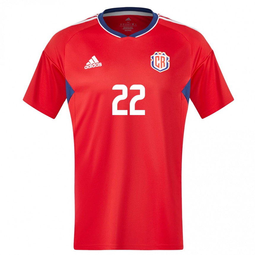 Women Football Costa Rica Carlos Martinez #22 Red Home Jersey 24-26 T-Shirt Za