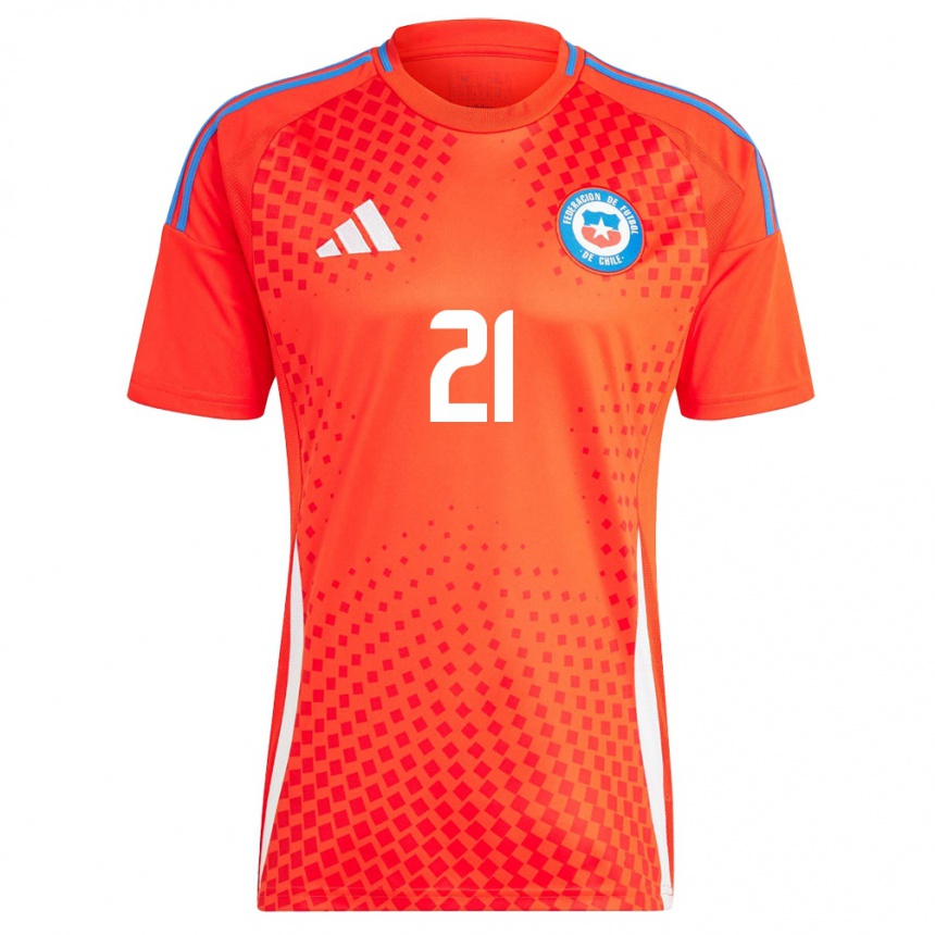 Women Football Chile Julián Alfaro #21 Red Home Jersey 24-26 T-Shirt Za