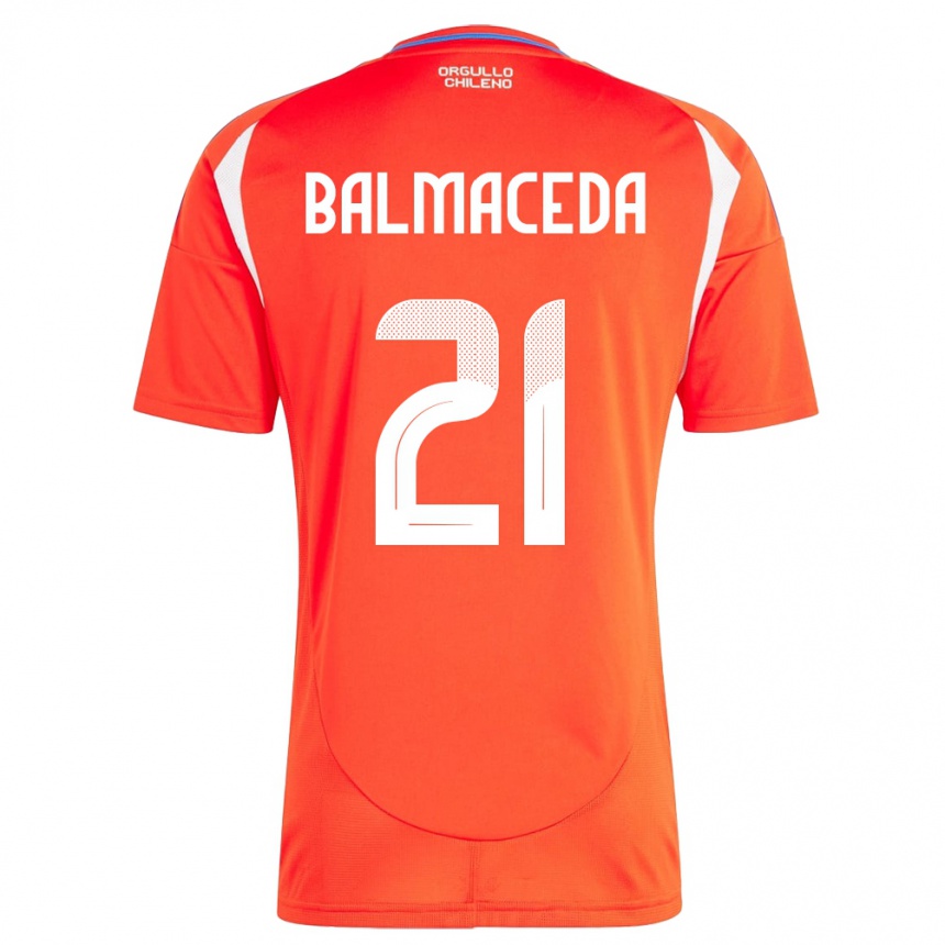 Women Football Chile Rosario Balmaceda #21 Red Home Jersey 24-26 T-Shirt Za