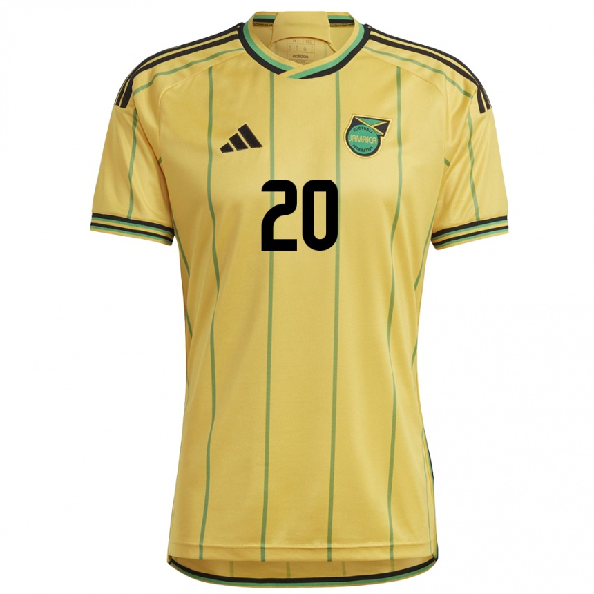 Women Football Jamaica Renaldo Cephas #20 Yellow Home Jersey 24-26 T-Shirt Za