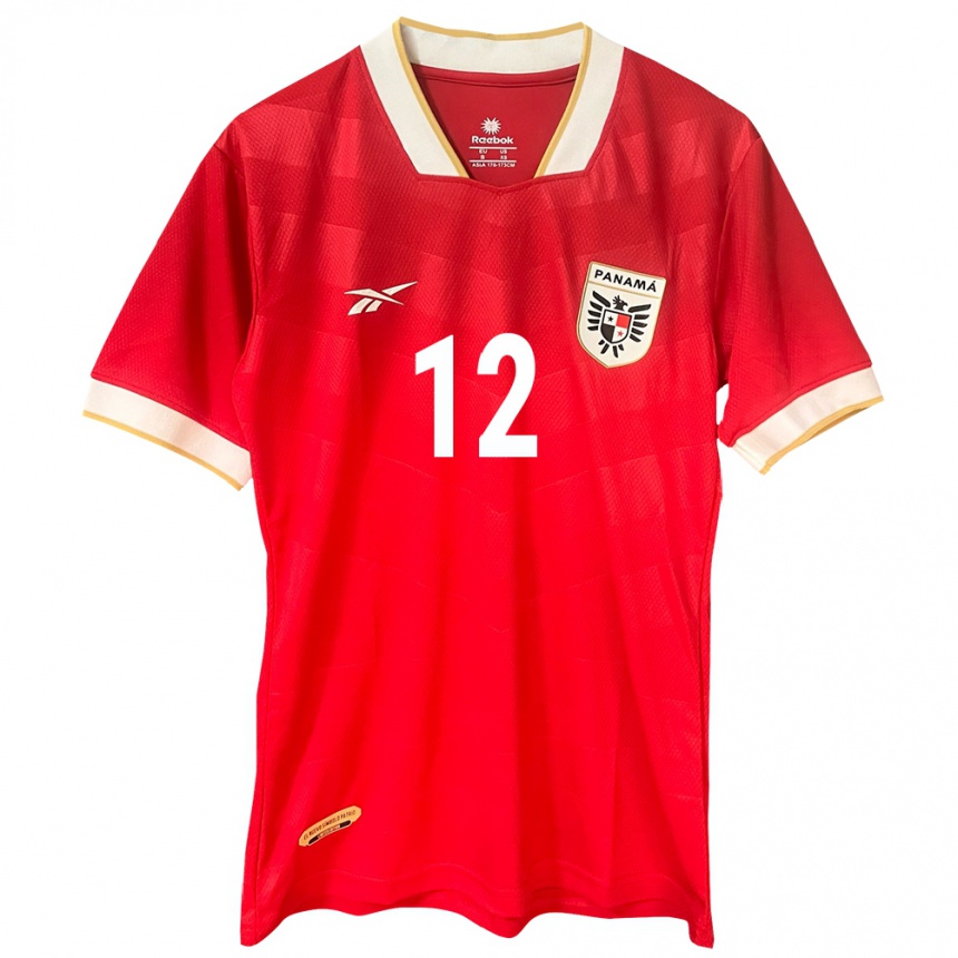 Women Football Panama Said David #12 Red Home Jersey 24-26 T-Shirt Za