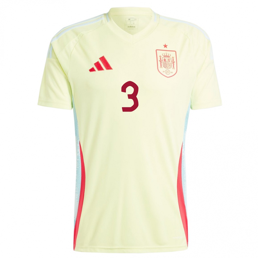 Women Football Spain Yusi #3 Yellow Away Jersey 24-26 T-Shirt Za