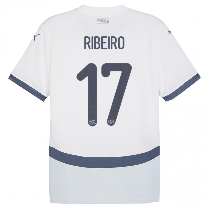 Women Football Switzerland Joel Ribeiro #17 White Away Jersey 24-26 T-Shirt Za