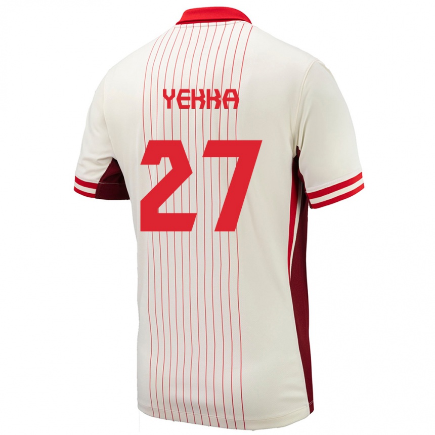 Women Football Canada Sura Yekka #27 White Away Jersey 24-26 T-Shirt Za