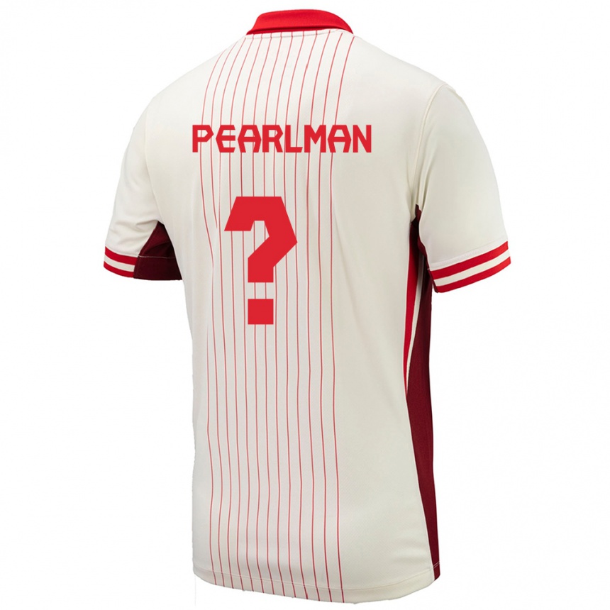 Women Football Canada Adam Pearlman #0 White Away Jersey 24-26 T-Shirt Za