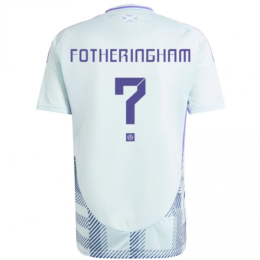 Women Football Scotland Kai Fotheringham #0 Light Mint Blue Away Jersey 24-26 T-Shirt Za