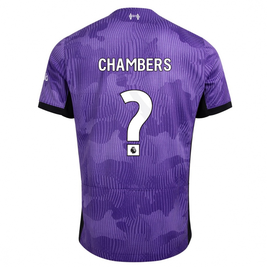 Kids  Luke Chambers #0 Purple Third Jersey 2023/24 T-Shirt Za