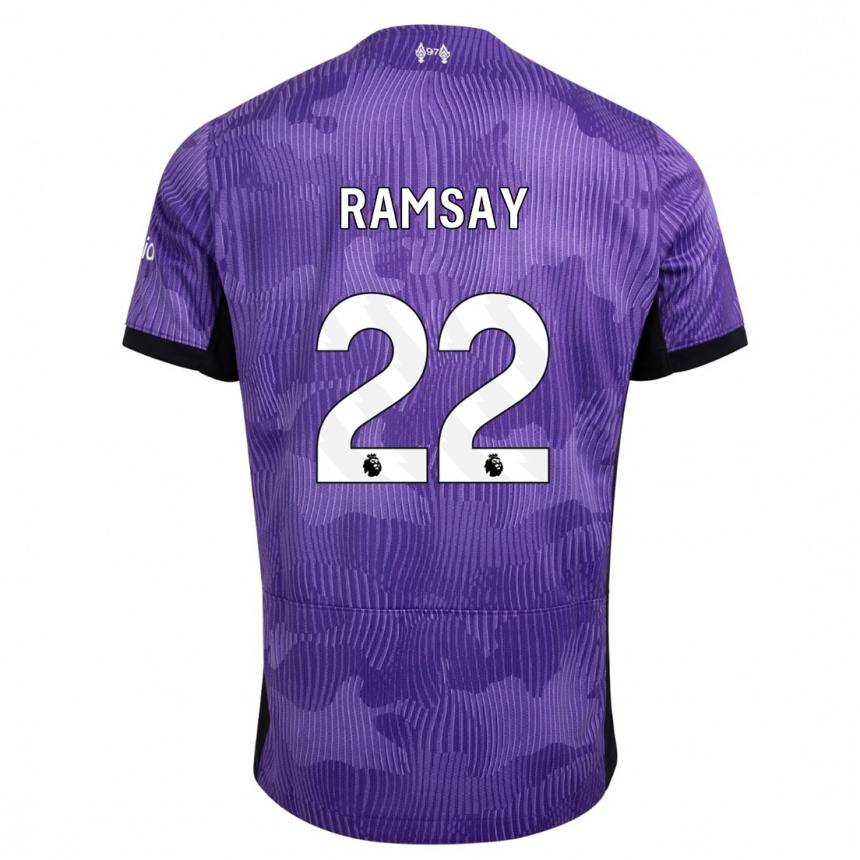 Kids  Calvin Ramsay #22 Purple Third Jersey 2023/24 T-Shirt Za