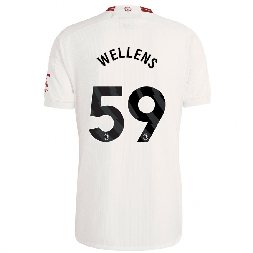 Kids  Charlie Wellens #59 White Third Jersey 2023/24 T-Shirt Za