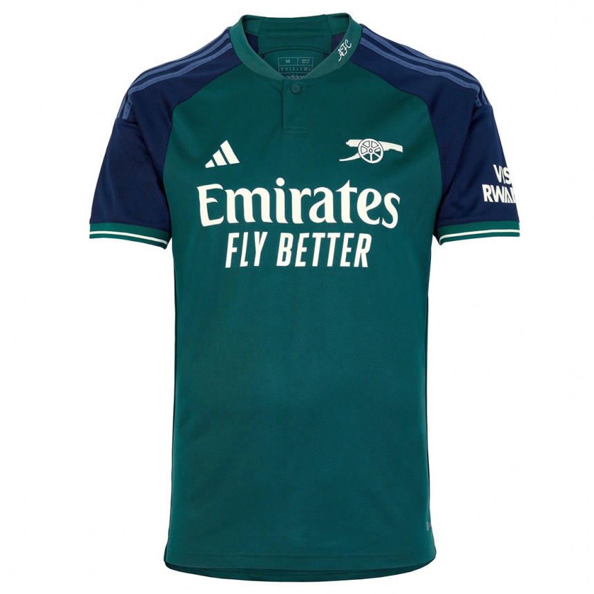 Kids  Hector Bellerin #2 Green Third Jersey 2023/24 T-Shirt Za