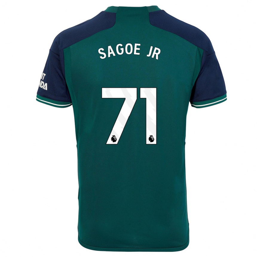 Kids  Charles Sagoe Jr #71 Green Third Jersey 2023/24 T-Shirt Za