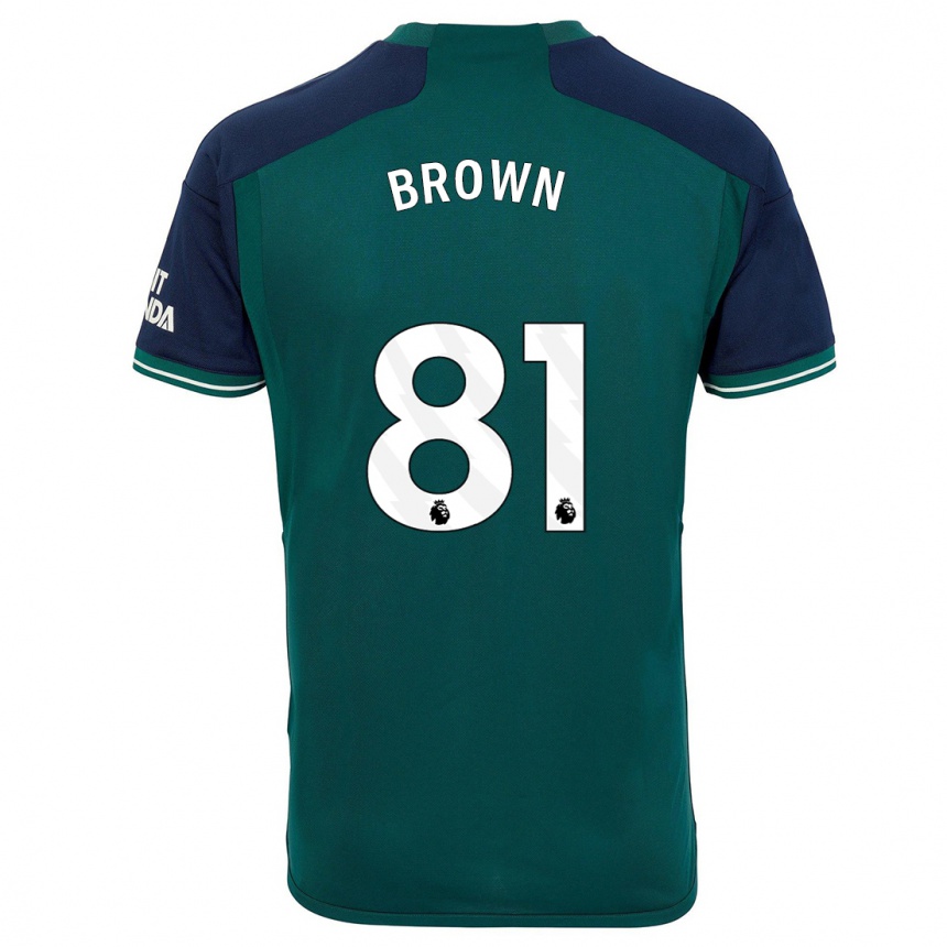 Kids  Luis Brown #81 Green Third Jersey 2023/24 T-Shirt Za